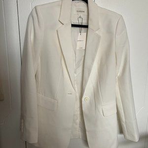 Glassons Relaxed Button Front Blazer (WHITE)